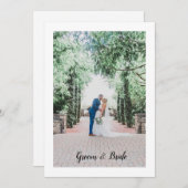 Einfache Hochzeitseinladung Einladung (Vorne/Hinten)