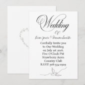 Einfache Hochzeitseinladung Einladung (Vorne/Hinten)