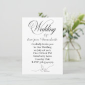 Einfache Hochzeitseinladung Einladung (Stehend Vorderseite)