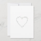 Einfache Hochzeitseinladung Einladung (Rückseite)