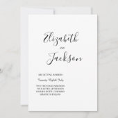 Einfache Hochzeitseinladung Einladung (Vorderseite)