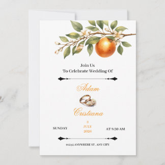 Einfache Hochzeitseinladung für Paare Einladung