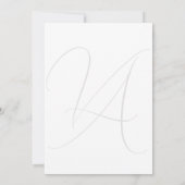 Einfache Hochzeitseinladung mit Lorbeermonogramm Einladung (Rückseite)