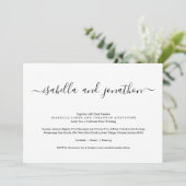 Einfache Hochzeitseinladung mit UAWG Einladung (Stehend Vorderseite)