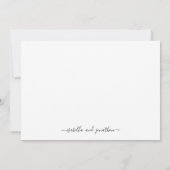 Einfache Hochzeitseinladung mit UAWG Einladung (Rückseite)