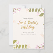 Einfache Hochzeitseinladung/ Moderne Hochzeitseinl Einladung (Vorderseite)