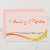 einfache Hochzeitseinladung weiches Rosa Einladung (Vorne/Hinten)