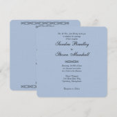 Einfache Hochzeitseinladungen für Light Steel Blue Einladung (Vorne/Hinten)