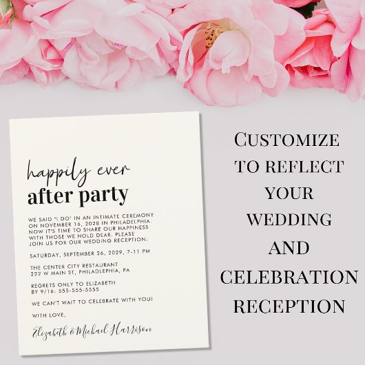 Einfache Hochzeitsempfang