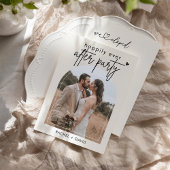 Einfache Hochzeitsempfehlung für Arch Foto Einladung