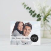 Einfache Hochzeitsempfehlung für Doppelmonogramm-F Einladung (Stehend Vorderseite)