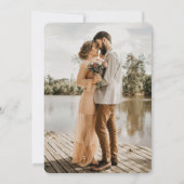 Einfache Hochzeitsempfehlung für Foto Einladung (Rückseite)