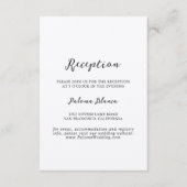 Einfache Hochzeitsempfehlung für klassische Kraft Begleitkarte (Vorderseite)