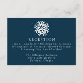 Einfache Hochzeitsempfehlung für Snowflake Marine Begleitkarte (Vorderseite)