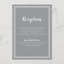 Einfache Hochzeitsempfehlung Gerahmt Begleitkarte