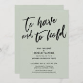 Einfache Hochzeitsempfehlung haben und halten Einladung (Vorne/Hinten)