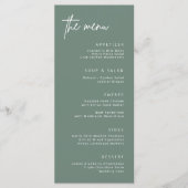 Einfache Hochzeitsempfehlung Party Förmliches Aben Menükarte (Vorderseite)