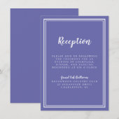 Einfache Hochzeitsempfehlung Periwinkle Blue Begleitkarte (Vorne/Hinten)