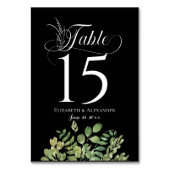 Einfache Hochzeitsempfehlung Tischnummer (Rückseite)