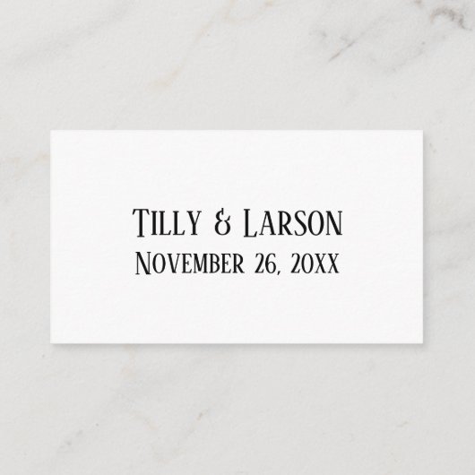 Einfache Hochzeitserie RSVP Online Elegant Handwri Begleitkarte (Rückseite)