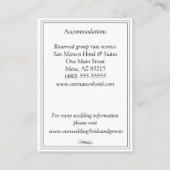 Einfache Hochzeitsfeier an der schwarzen Grenze Begleitkarte (Rückseite)