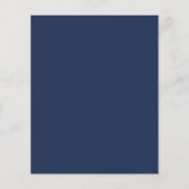 Einfache Hochzeitsfeier für Navy Blue Monogram (Rückseite)