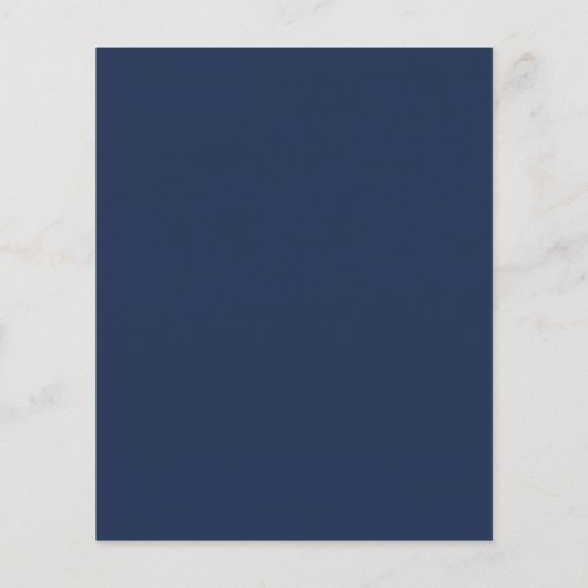 Einfache Hochzeitsfeier für Navy Blue Monogram (Rückseite)