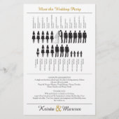 Einfache Hochzeitsfeier für Silhouetten (Rückseite)