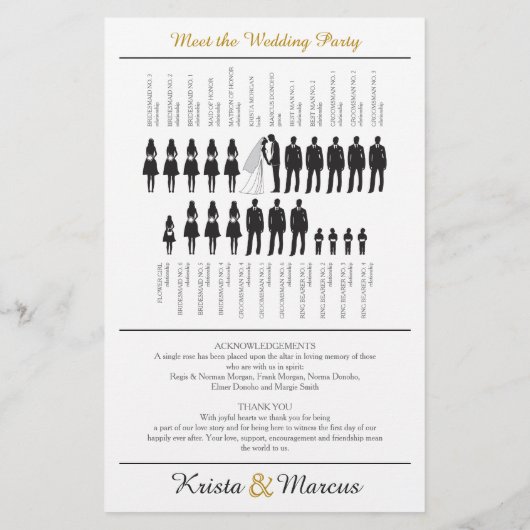 Einfache Hochzeitsfeier für Silhouetten (Rückseite)