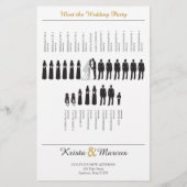 Einfache Hochzeitsfeier für Silhouetten (Rückseite)