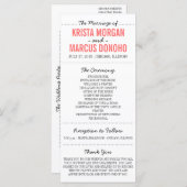 Einfache Hochzeitsfeier für Silhouetten Programm (Vorne/Hinten)