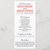 Einfache Hochzeitsfeier für Silhouetten Programm (Vorderseite)