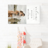 Einfache Hochzeitsfeier in Schwarz-Weiß-Chic-Foto Banner (Insitu)