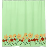Einfache Hochzeitsfeier mit blühenden Wildblumen Duschvorhang (Vorderseite)