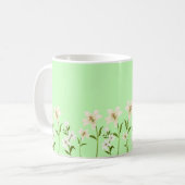 Einfache Hochzeitsfeier mit blühenden Wildblumen Kaffeetasse (Vorderseite Links)