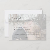 Einfache Hochzeitsfeier mit Foto RSVP Karte (Vorderseite)