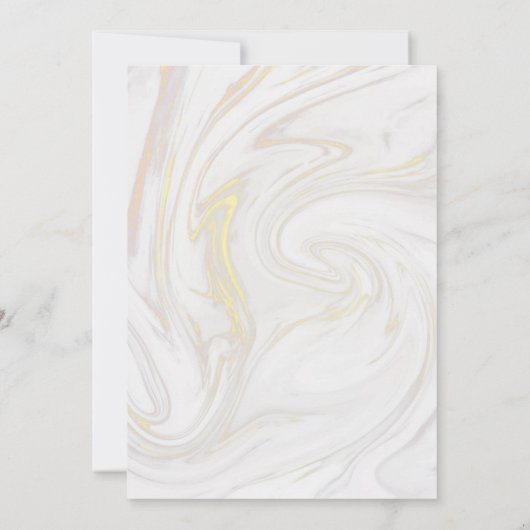 Einfache Hochzeitsfeier mit goldgrüner Verlobung Einladung (Rückseite)