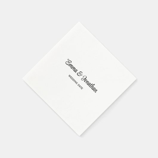 Einfache Hochzeitsfeier Napkins Serviette (Ecke)