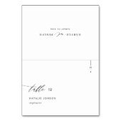 Einfache Hochzeitsfeiern mit kulinarischen Platzka Tischnummer (Vorderseite)