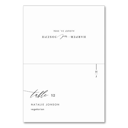 Einfache Hochzeitsfeiern mit kulinarischen Platzka Tischnummer (Vorderseite)