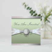 einfache Hochzeitsfeige und weiße Hochzeit Einladung (Stehend Vorderseite)