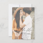 Einfache Hochzeitsfotografie für Save the Date Fot (Vorderseite)