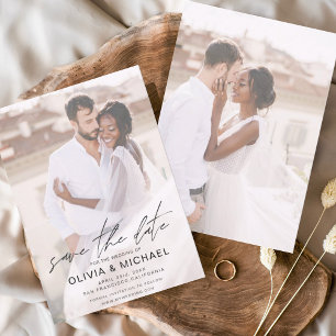 Einfache Hochzeitsfotografie für Save the Date Fot