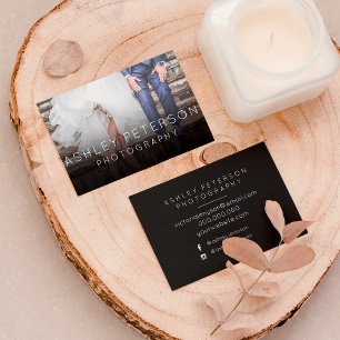 Einfache Hochzeitsfotografie minimale Typografie Visitenkarte