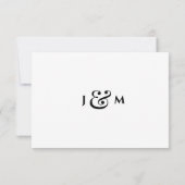 Einfache Hochzeitsfotografie mit Monogramm Dankeskarte (Rückseite)