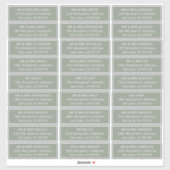 Einfache Hochzeitsgäste wenden sich an 27 Empfänge Aufkleber (Blatt)