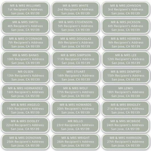 Einfache Hochzeitsgäste wenden sich an 27 Empfänge Aufkleber (Vorderseite)