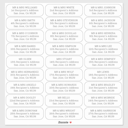 Einfache Hochzeitsgäste wenden sich an Labels 27 E (Blatt)