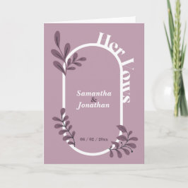 Einfache Hochzeitsgelübdekarte mit rosa Design Dankeskarte