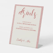 einfache Hochzeitsgetränke Sockelschild (Vorderseite)